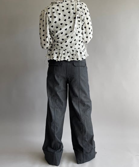 【USED】 Heart Patterned Design Top /241006-020