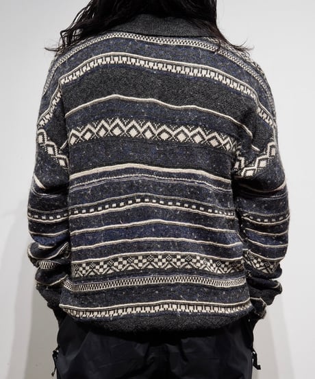 【USED】 Patterned MELANGE Knit Top /240205-002