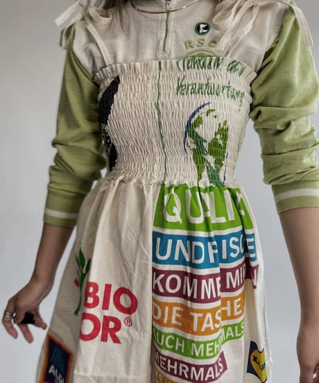 【RE;CIRCLE】 RE Eco-Friendly Bag Shirring One-piece / 220825-016