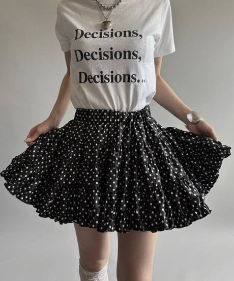 【USED】 Pplkadot volume frill tiered mini skirt / 250913-006