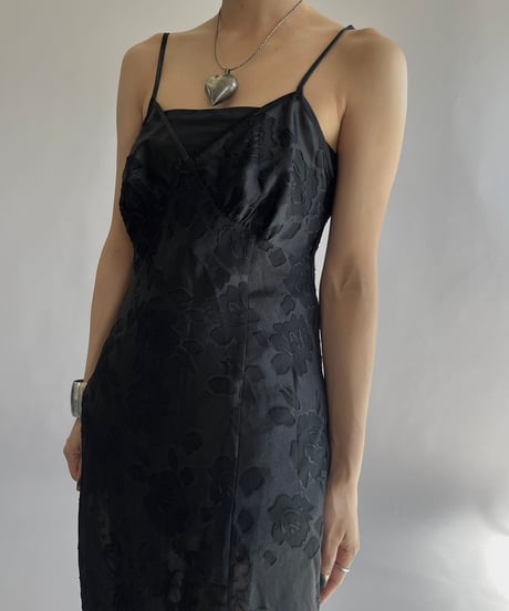【USED】 Flower Patterned Camisole Long One-Piece/25227-005