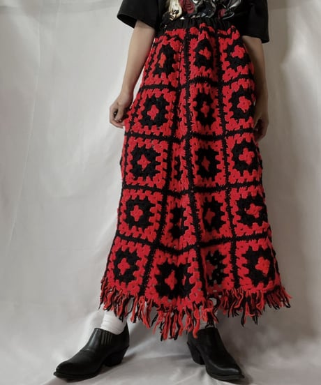 【RE;CIRCLE】 RE Granny Knit Long Skirt①/210917-003