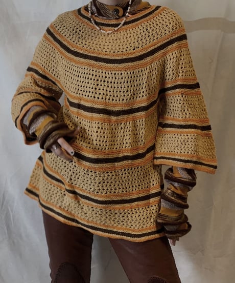 【USED】Crochet Knit Top/210217-064
