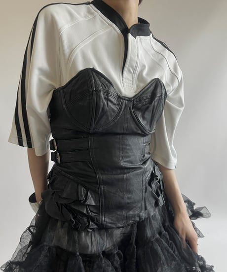 【USED】 Leather Bra Top / 250712-004