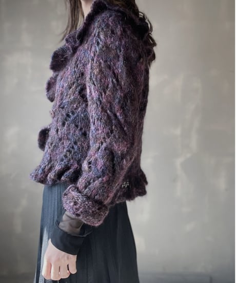 【USED】　Crochet Knit Cardigan/ 220220-040