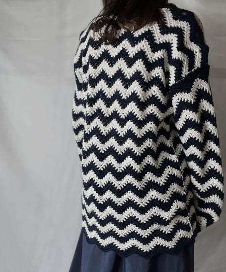 【USED】  Crochet Knit L/S Top ④/211014-038