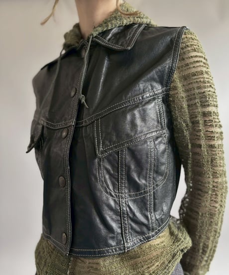 【USED】 Leather Vest / 260425-013