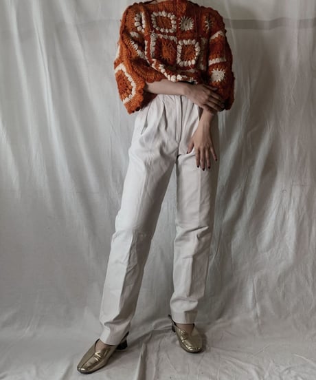 【RE;CIRCLE】 Short Sleeve Granny Knit Top③ /210404-003
