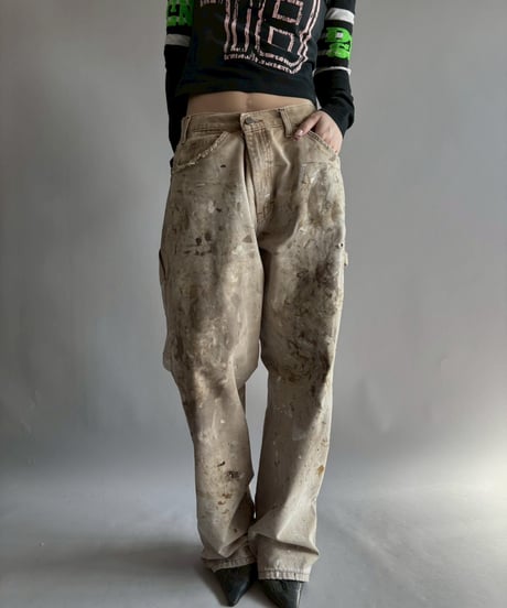 【USED】 Dickies Damage Painted Duck Pants / 251108-021