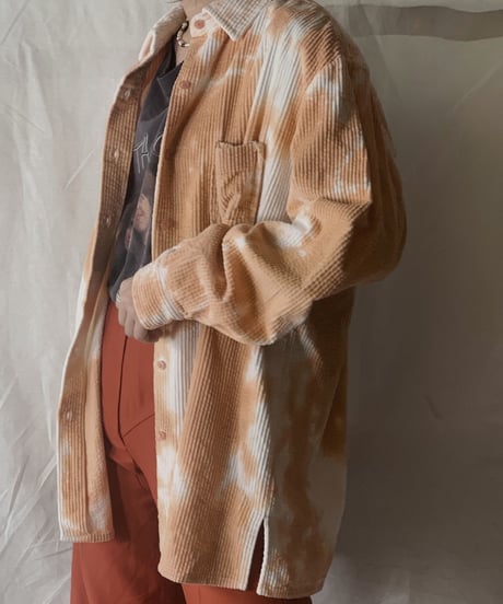 【RE;CIRCLE】Tie Dye Dyeing Corduroy shirt② /210226-006