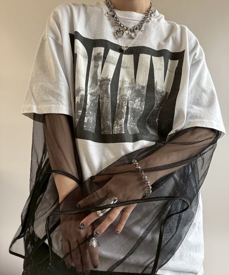 【USED】 90's DKNY JEANS BOX ROGO T-Shirt/250510-088