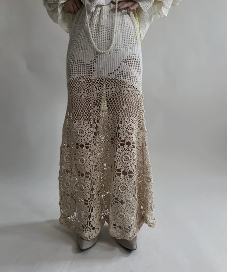 【RE;CIRCLE】 RE Crochet Lace Mermaid Skirt / 220427-009