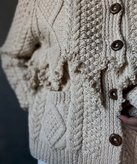 【RE;CIRCLE】 Fringe Cable Knit Cardigan ① / 201112-025