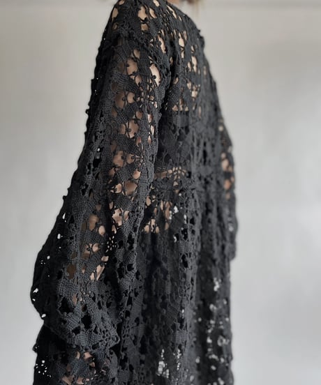 【RE;CIRCLE】 RE Crochet Black Lace One-piece / 220728-020