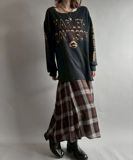 【USED】 Checked Camisole Long One-Piece  /251004-010