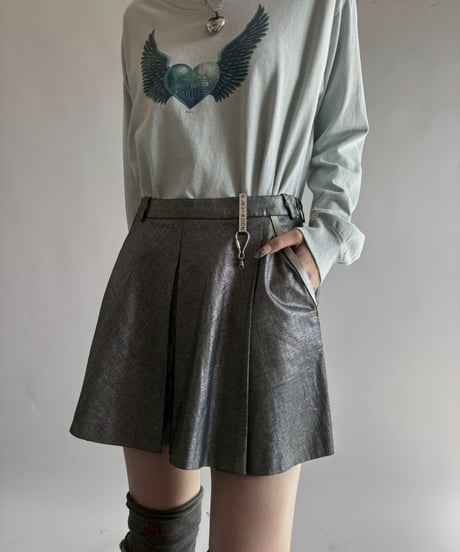 【USED】 Metallic Mini Skirt /251004-024