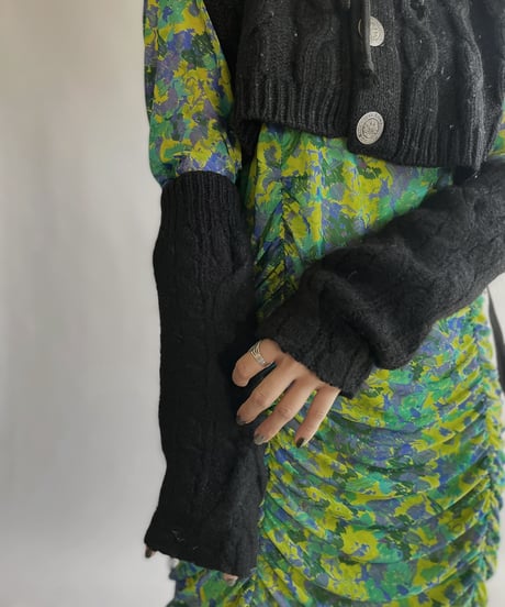 【RE;CIRCLE】 RE Alan Knit Arm Cover Black / 221006-038
