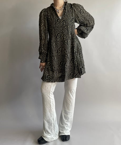 【USED】 GANNI Zebra Patterned One-Piece/241006-001