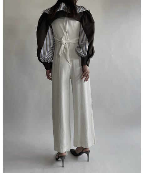 【RE;CIRCLE】 RE Striped Shirt Detachable Collar + Bolero / 220609-009