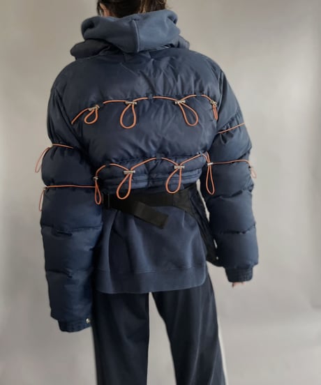 【RE;CIRCLE】 RE Draw Code Short Down Jacket + Waist Bag / 240104-019