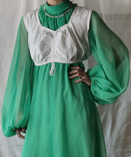 【USED】  White Cotton Tyrol Blouse/210407-022
