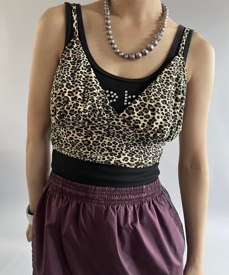 【USED】Leopard Pattered Camisole Top /240907-030