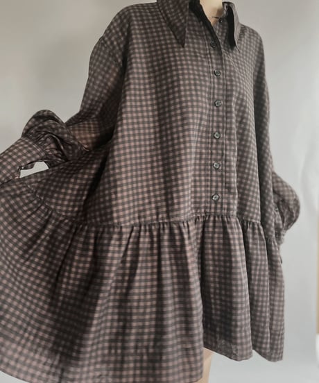 【USED】  GANNI Checked One-piece / 221015-009