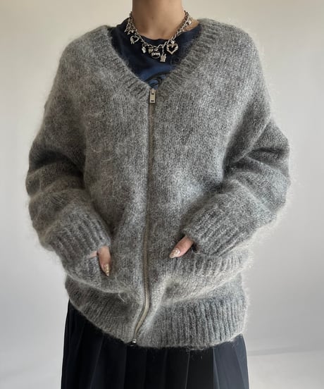 【USED】 Cos Zip Up Mohair Knit Cardigan /250201-007