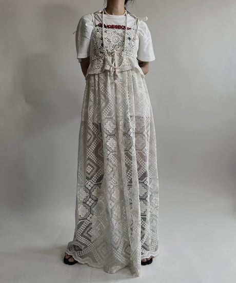 【RE;CIRCLE】 RE Crochet Lace Camisole One-piece / 220427-004