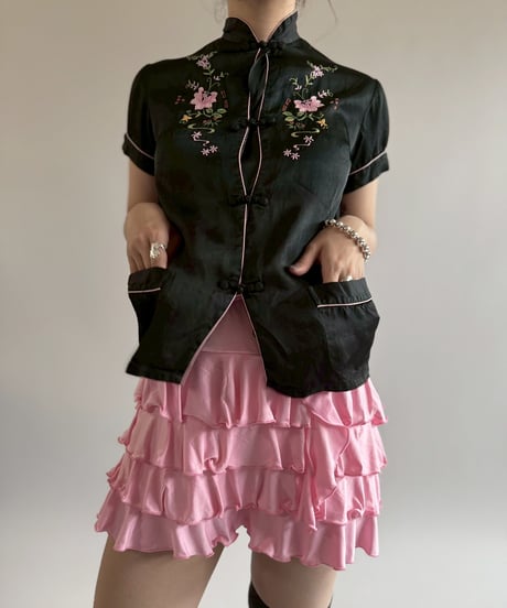 【USED】 Dead Stock Tiered Mini Skirt /250510-081