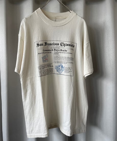 【USED】  New Paper Print T-Shirt / 230617-015