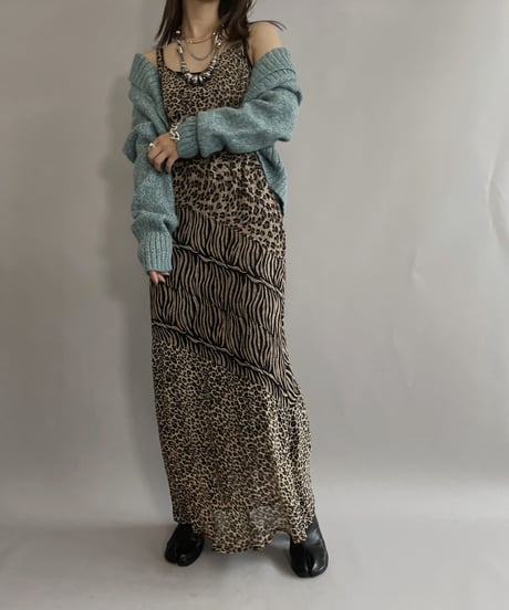 【USED】  Bila Animal Print Rayon Camisole One-piece / 221015-026