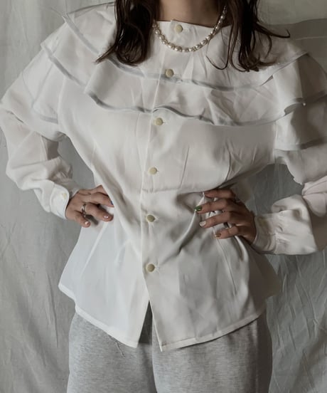 【USED】 White Blouse /210421-030