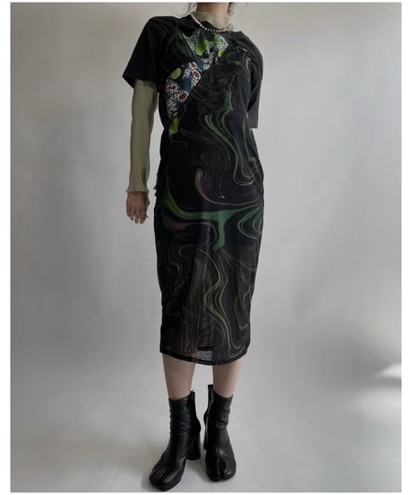 【USED】 Mesh Patterned One-piece / 220409-016