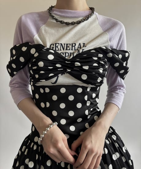 【USED】  Dead Stock MISS CIRCLE Dot Pattern Camisole One-Piece   / 250531-017