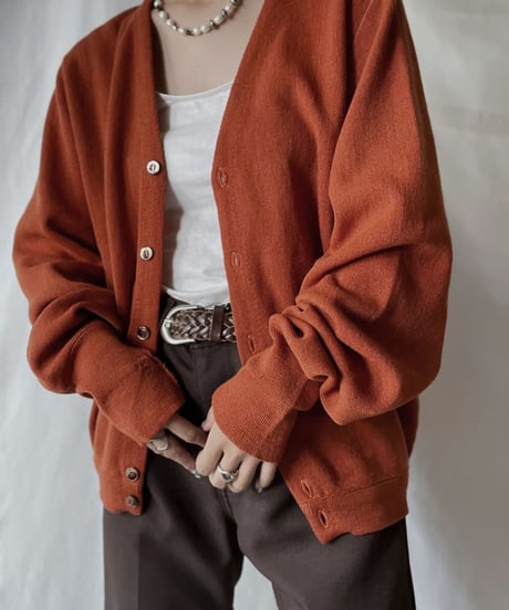 【USED】 Acrylic Knit Cardigan④/210930-033