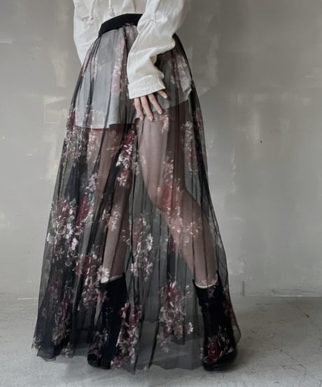 【USED】Poly Long Skirt/ 220312-007