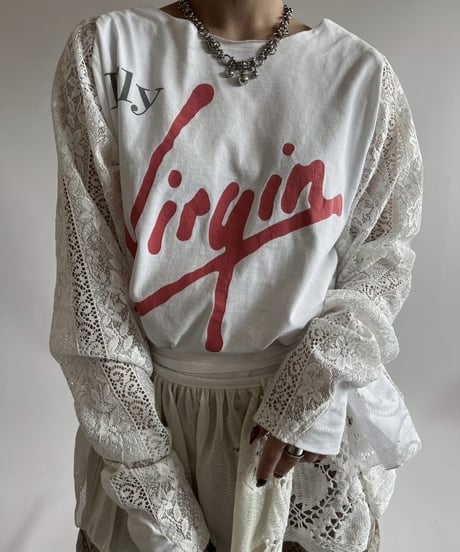 【RE;CIRCLE】 RE Lace Switching Raglan T-Shirt / 250605-003