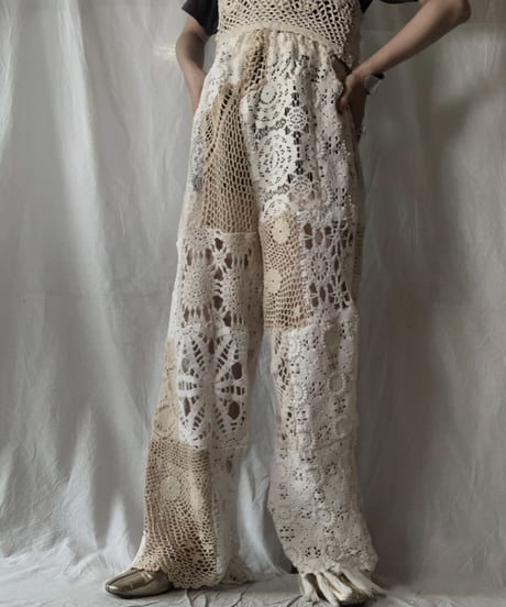 【RE;CIRCLE】 RE Crochet Patchwork Pants / 210630-005