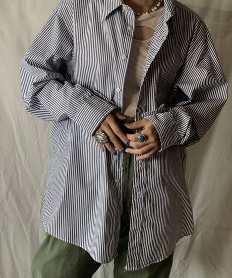 【USED】 Clistian Dior L/S Strip Shirt/210624-022