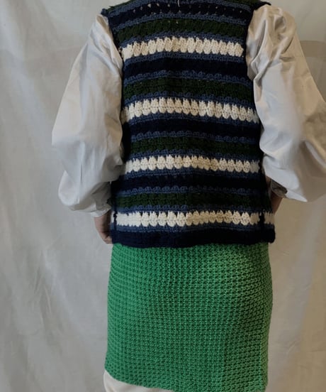 【USED】Crochet Knit Vest/210217-061