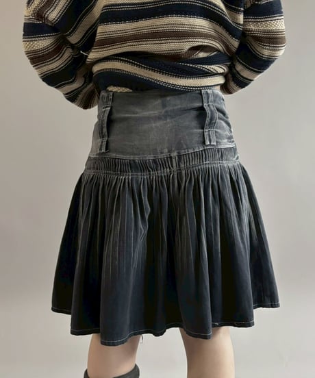 【USED】 Design Denim Mini Skirt / 260221-025