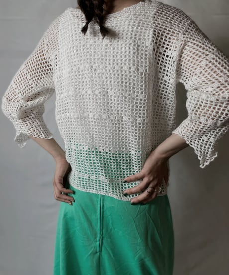 【USED】  Crochet L/S Top②/20210819-010