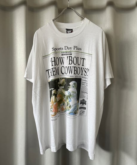 【USED】 made in USA New Paper Print T-Shirt / 230617-017