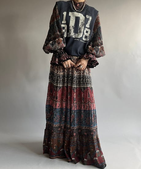 【RE;CIRCLE】 RE Indian Cotton Balloon Sleeved One-piece / 240912-004