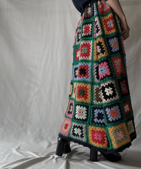 【RE;CIRCLE】 RE Granny Knit Long Skirt⑦/211014-027