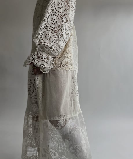 【RE;CIRCLE】 RE Crochet Lace Patchwork One-piece / 220526-011