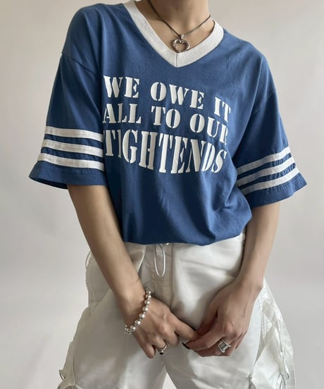 【USED】 V-Neck Ringer T-Shirt /250503-002