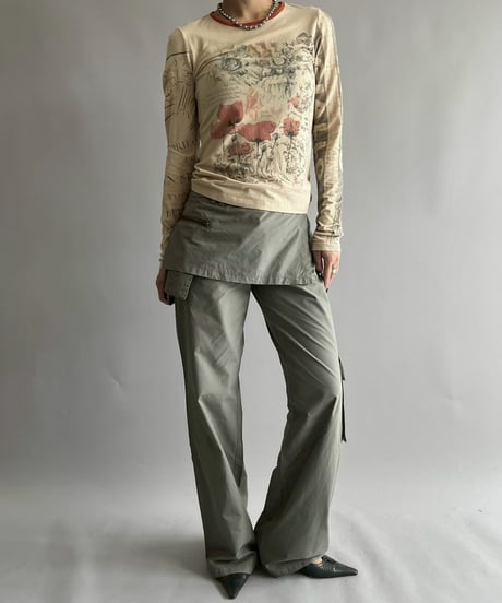 【USED】 Cop.Copine Flower Print Body Top  /251014-031
