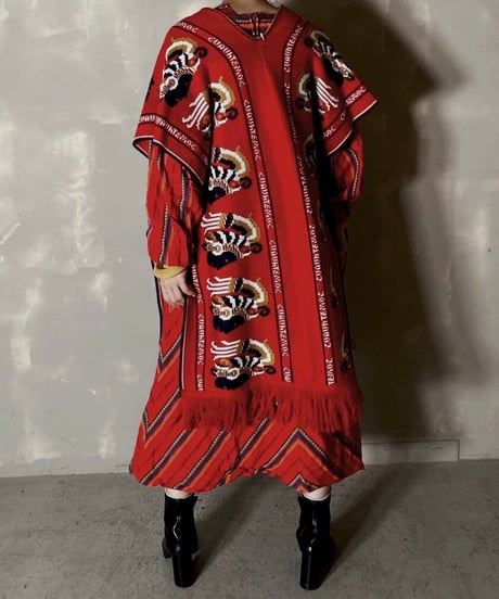 【USED】 Knit Poncho ① / 201120-005